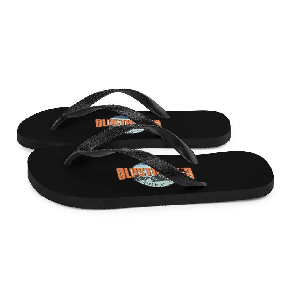I'm OLDSTIPATED Too Old To Give A Sh***! Flip-Flops