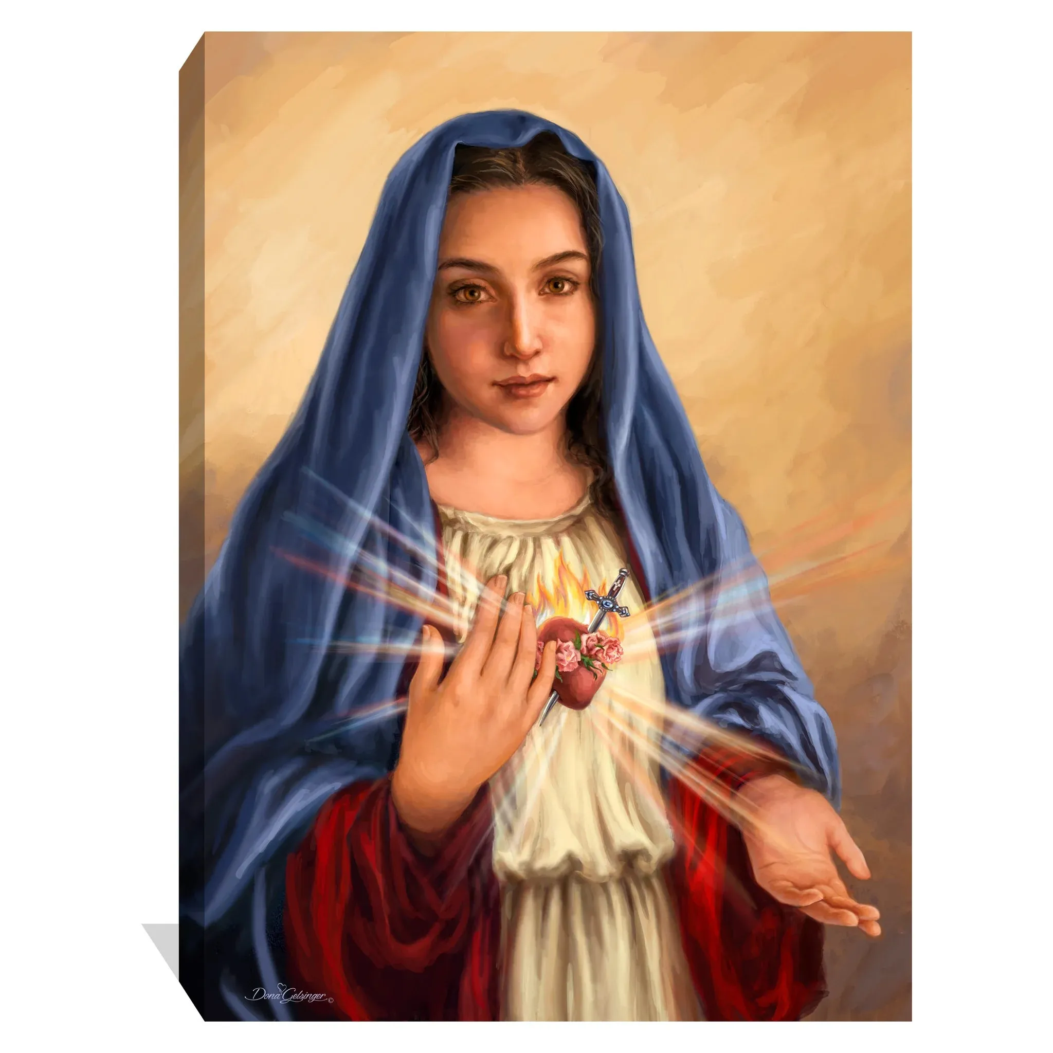 Immaculate Heart of Mary Canvas Wall Art 24"x 36"