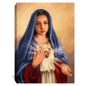 Immaculate Heart of Mary Canvas Wall Art 24"x 36"