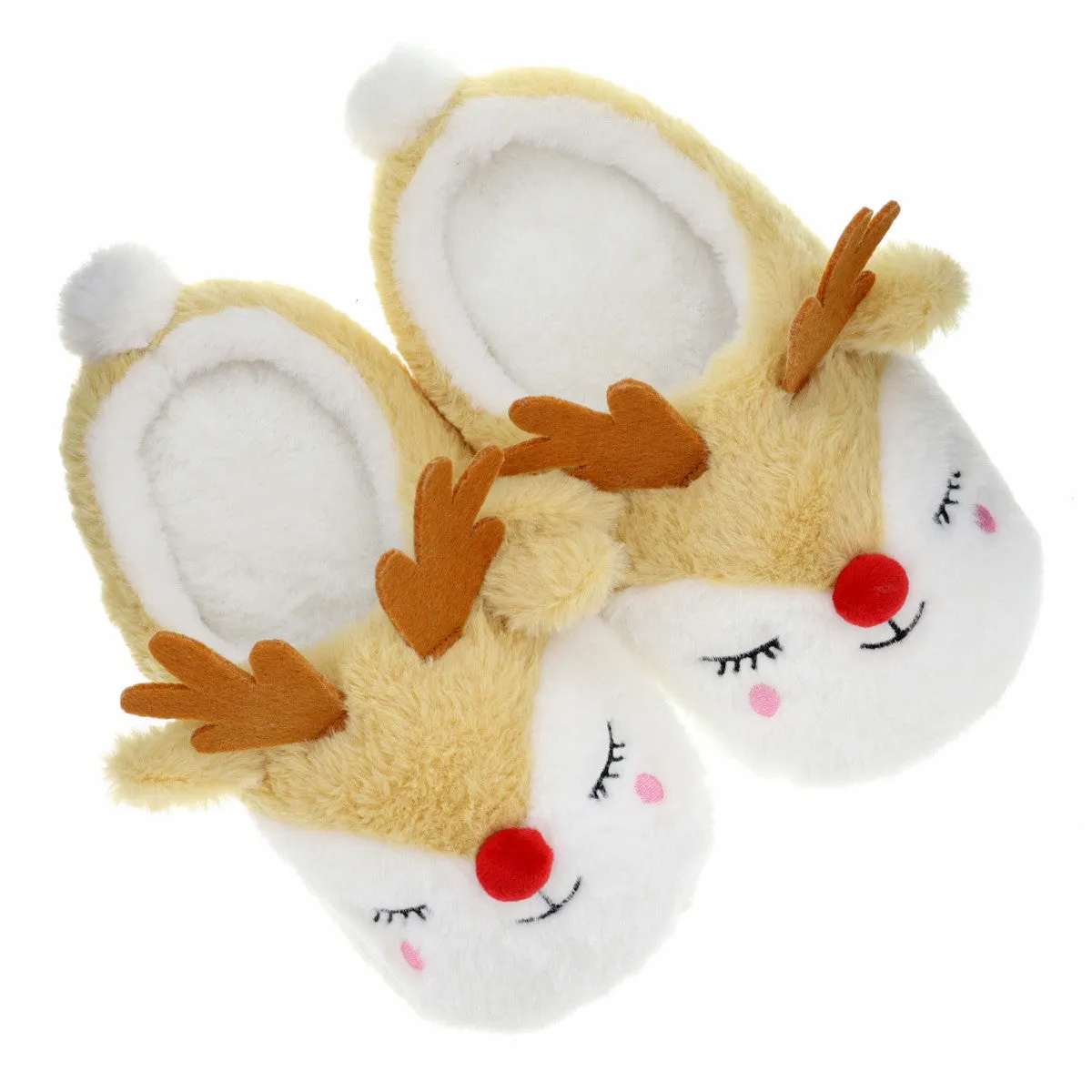 Jane Marie Kids Reindeer Closed Toe Slippers