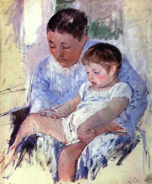 Jenny and Her Sleepy Child by Mary Cassatt - Art Print