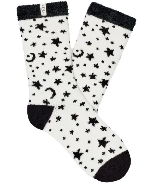 Josephine Fleece Socks in White Celestial