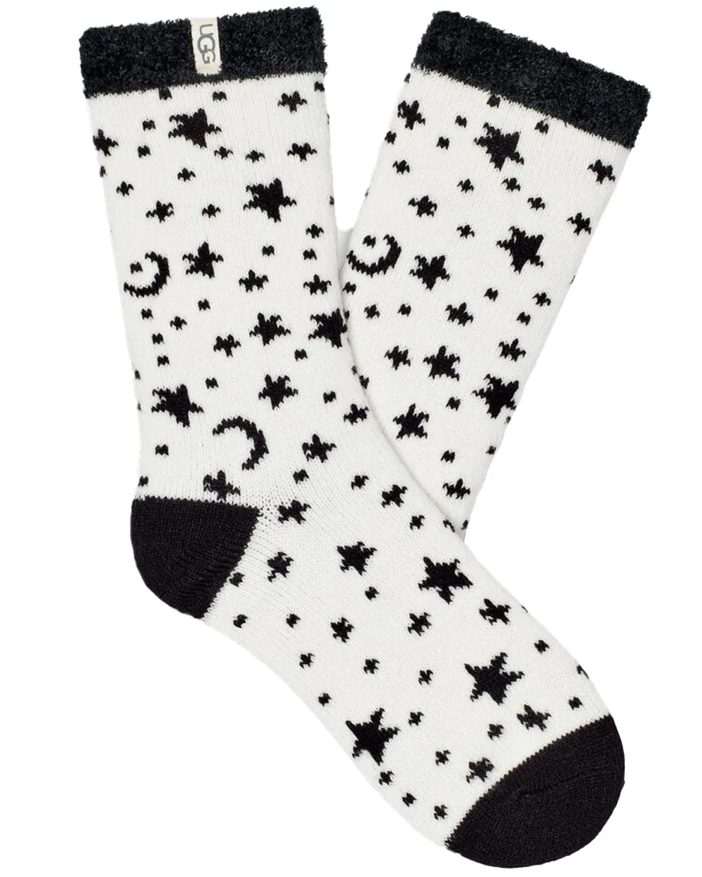 Josephine Fleece Socks in White Celestial