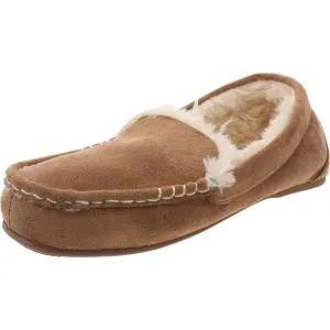 Journee Collection Womens Faux Fur Lined Faux Suede Moccasin Slippers