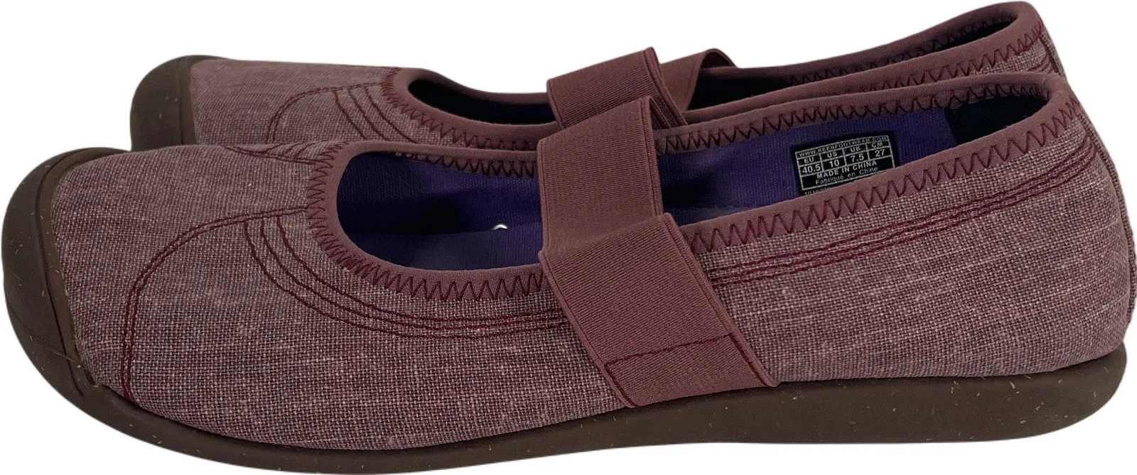 Keen Women’s Purple Sienna Canvas Mary Jane Walking Shoes - 10