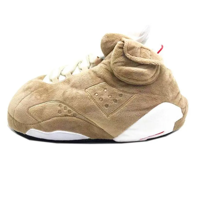 Khaki Winter Indoor Slippers – Non Slip and Durable