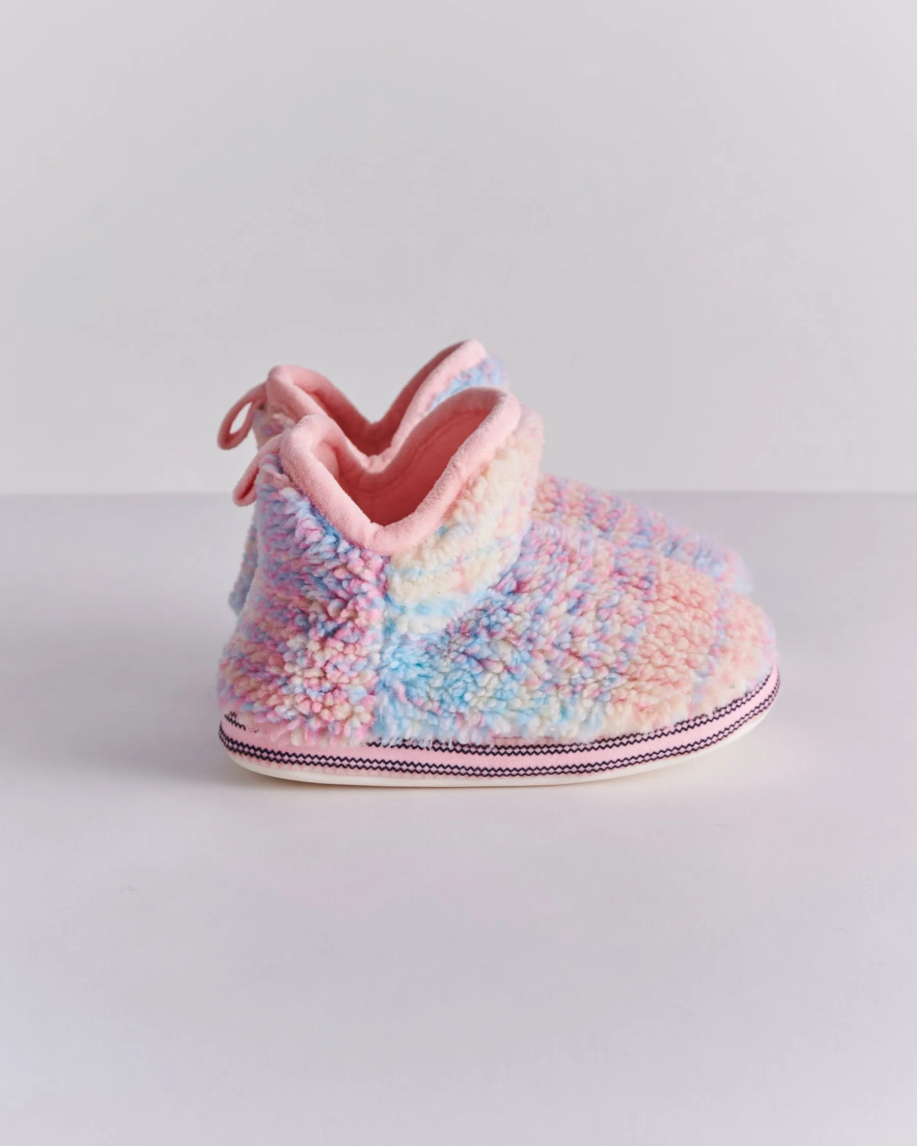 Kip & Co Pastel Dreams Tartan Sherpa Adult Ankle Boot
