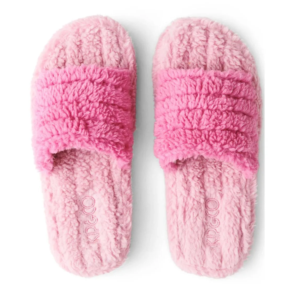 Kip&Co Poochie Pink Quilted Sherpa Slippers