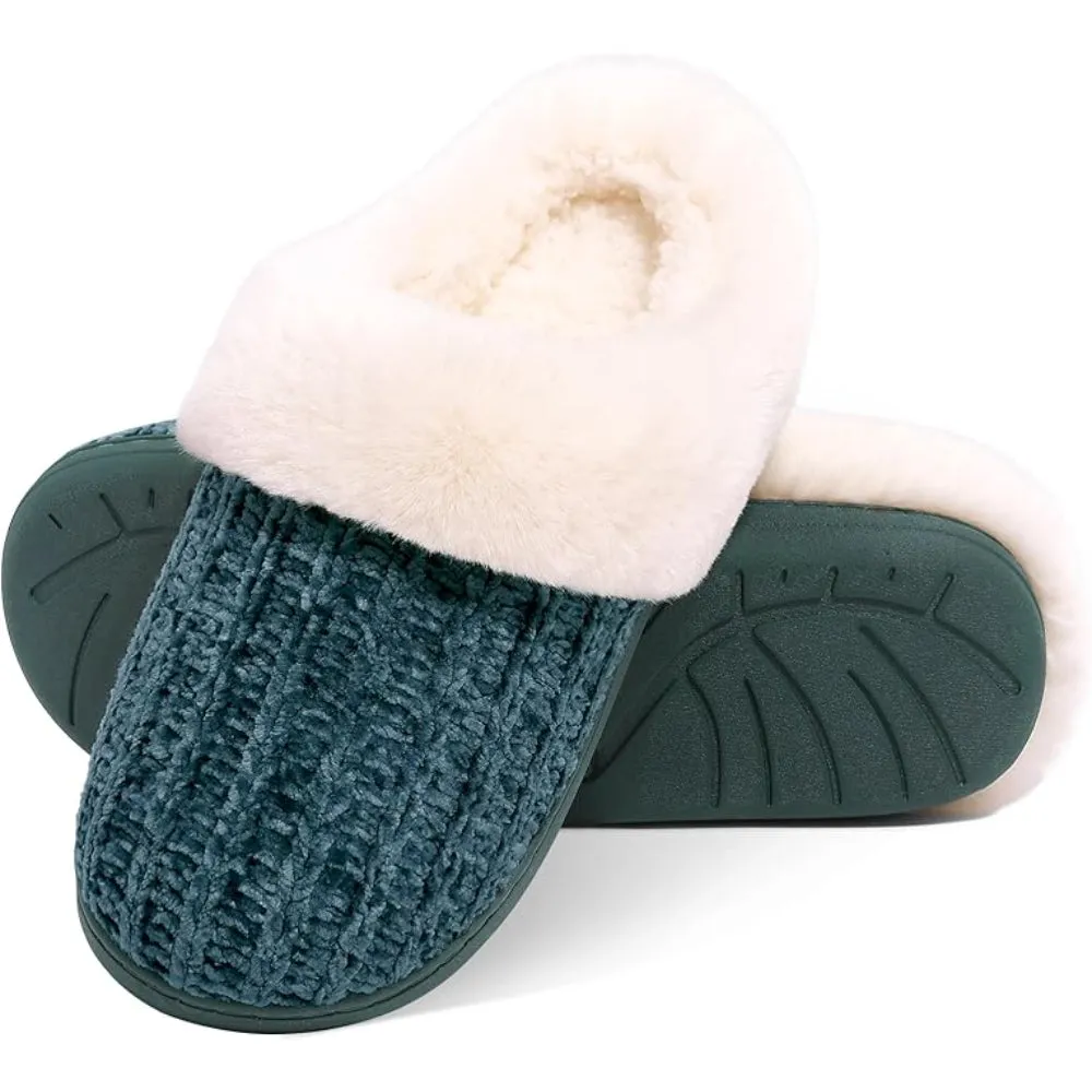Knitted Slippers with Memory Foam And Warm Lining