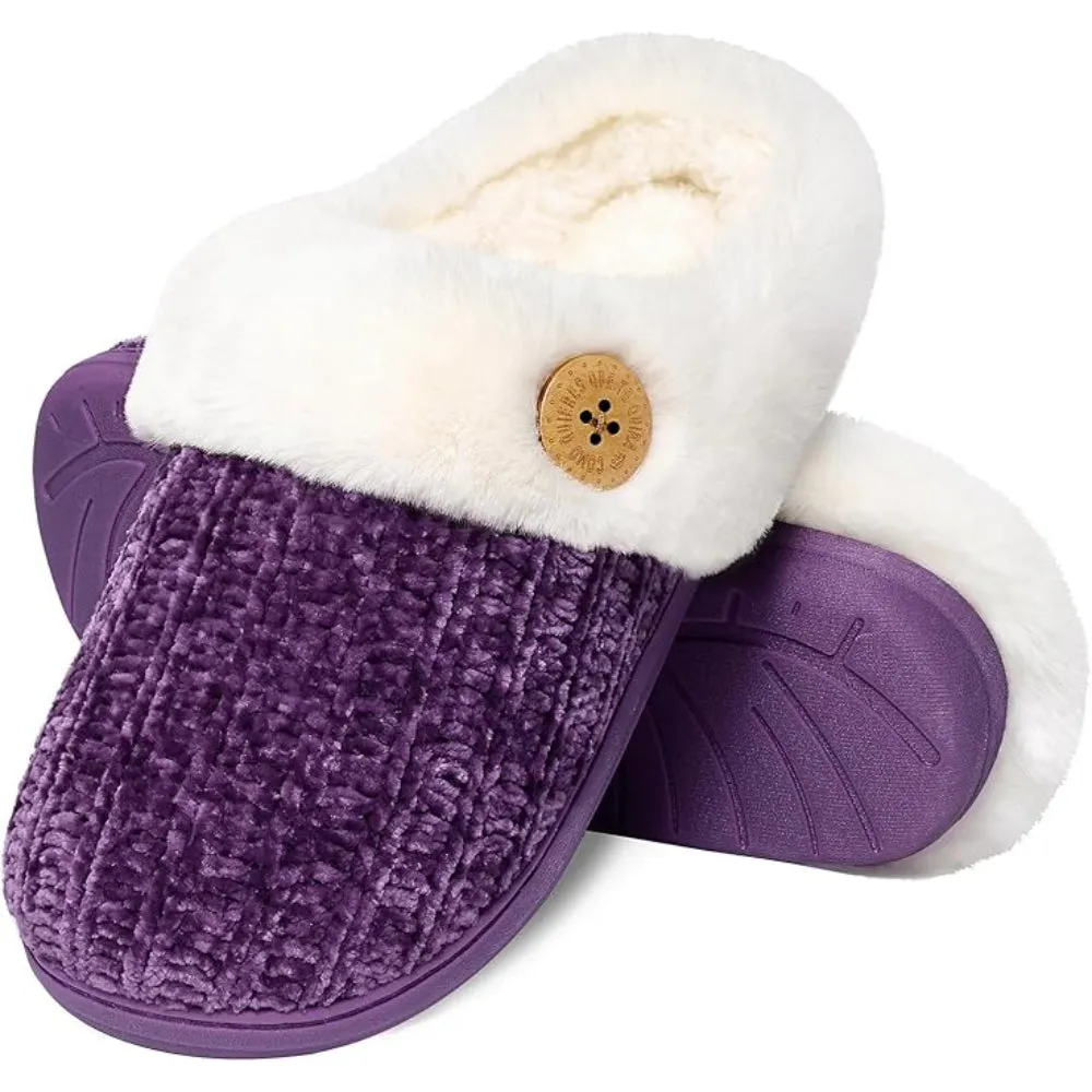 Knitted Slippers with Memory Foam And Warm Lining