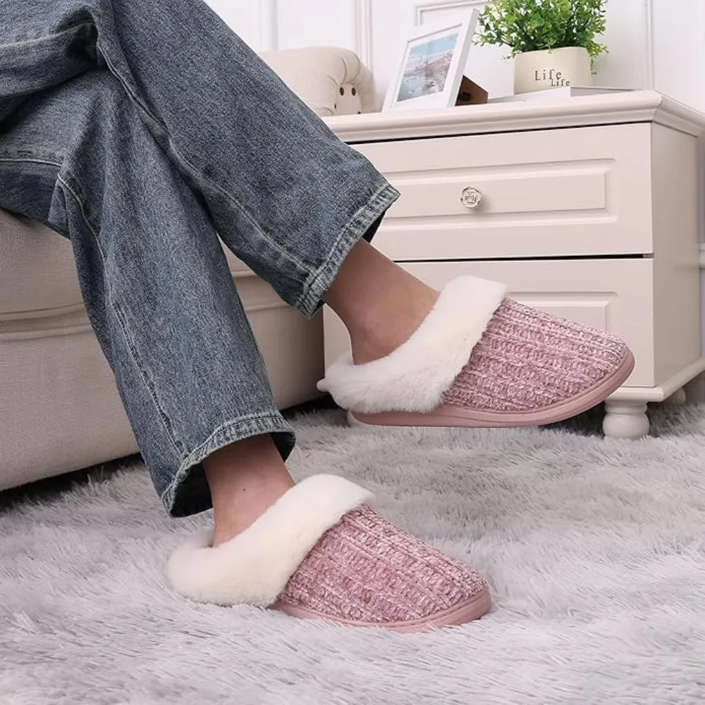 Knitted Slippers with Memory Foam And Warm Lining