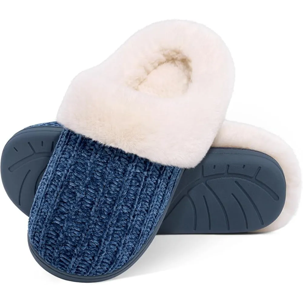 Knitted Slippers with Memory Foam And Warm Lining