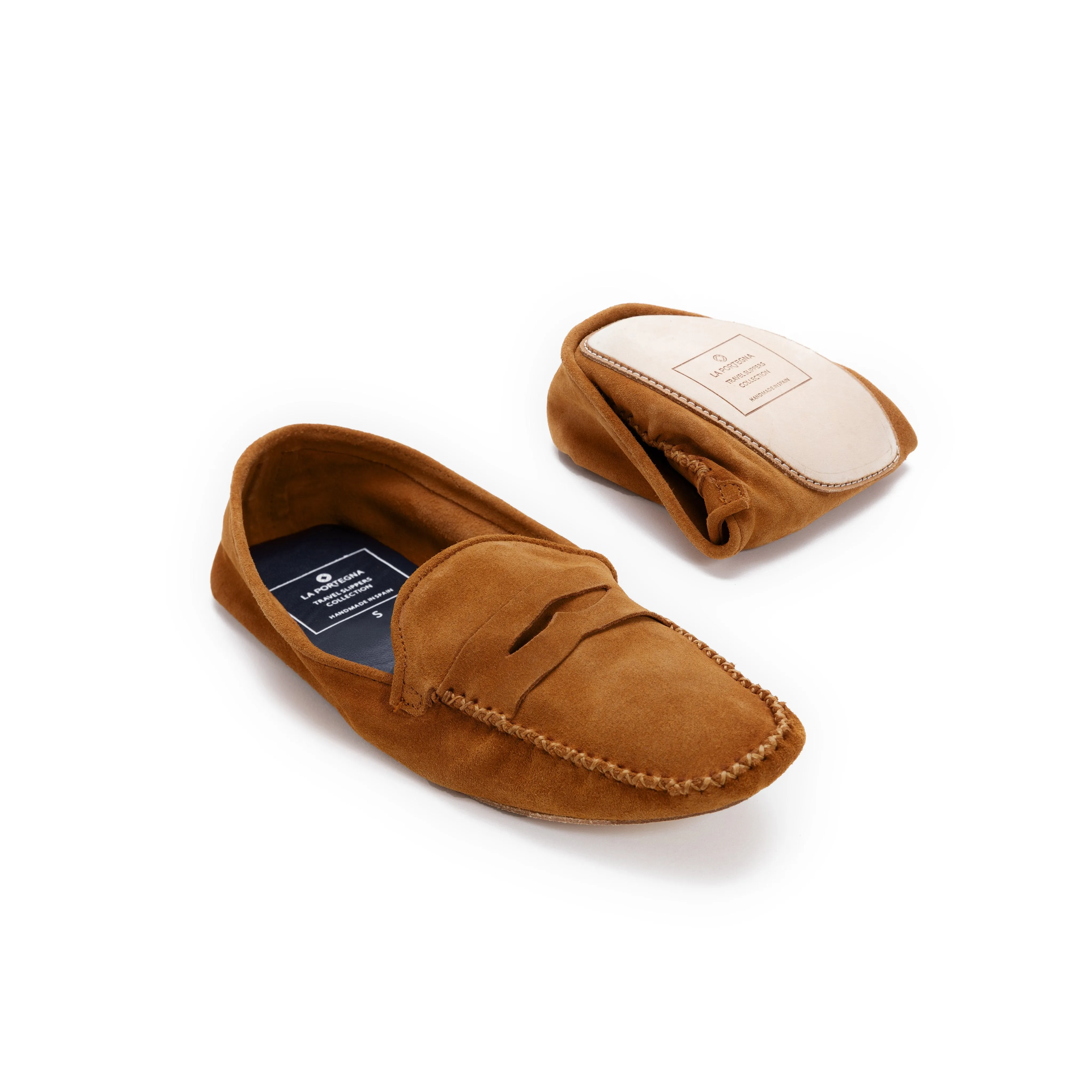 La Portegna Rodrigo Ante Brown Tan Slipper
