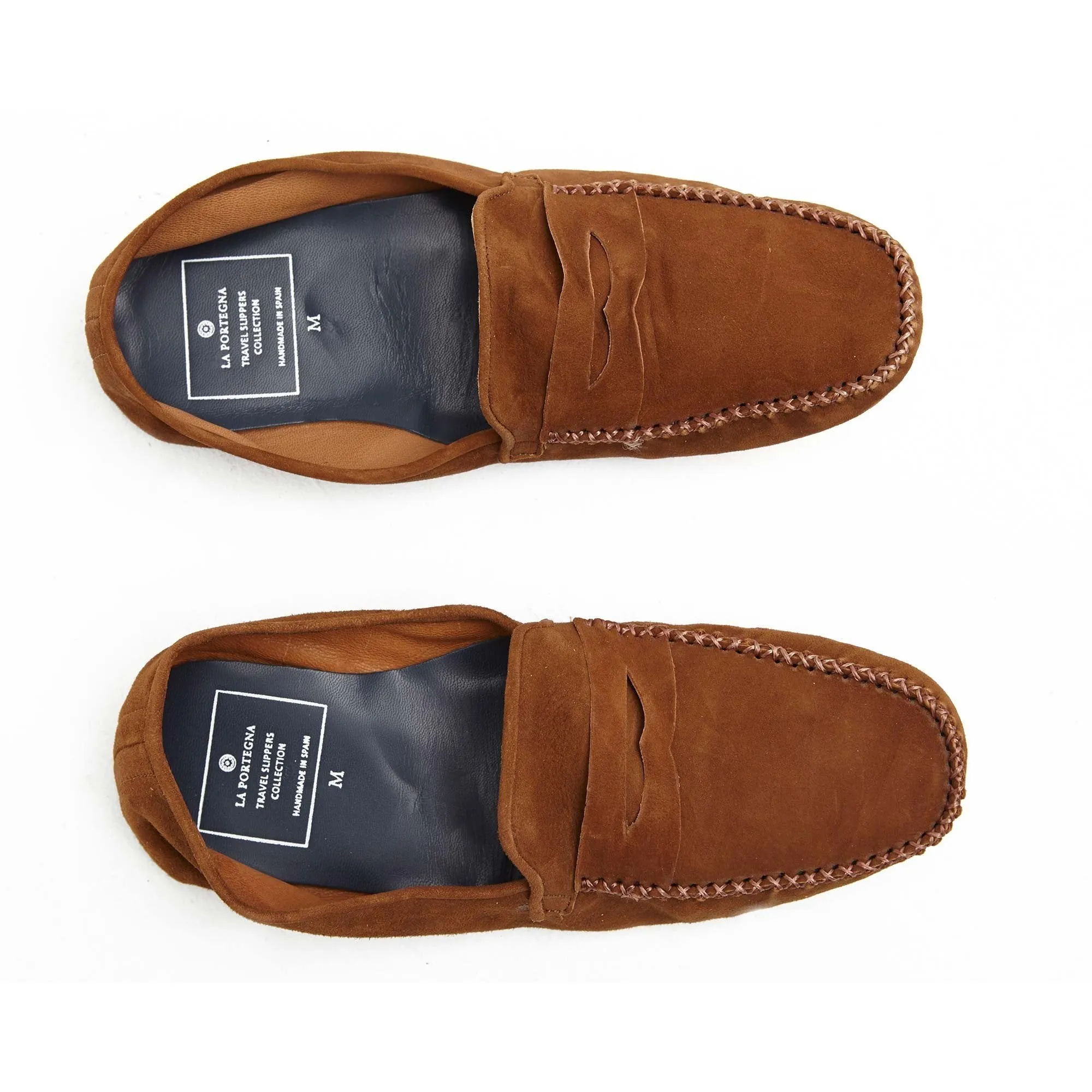 La Portegna Rodrigo Ante Brown Tan Slipper