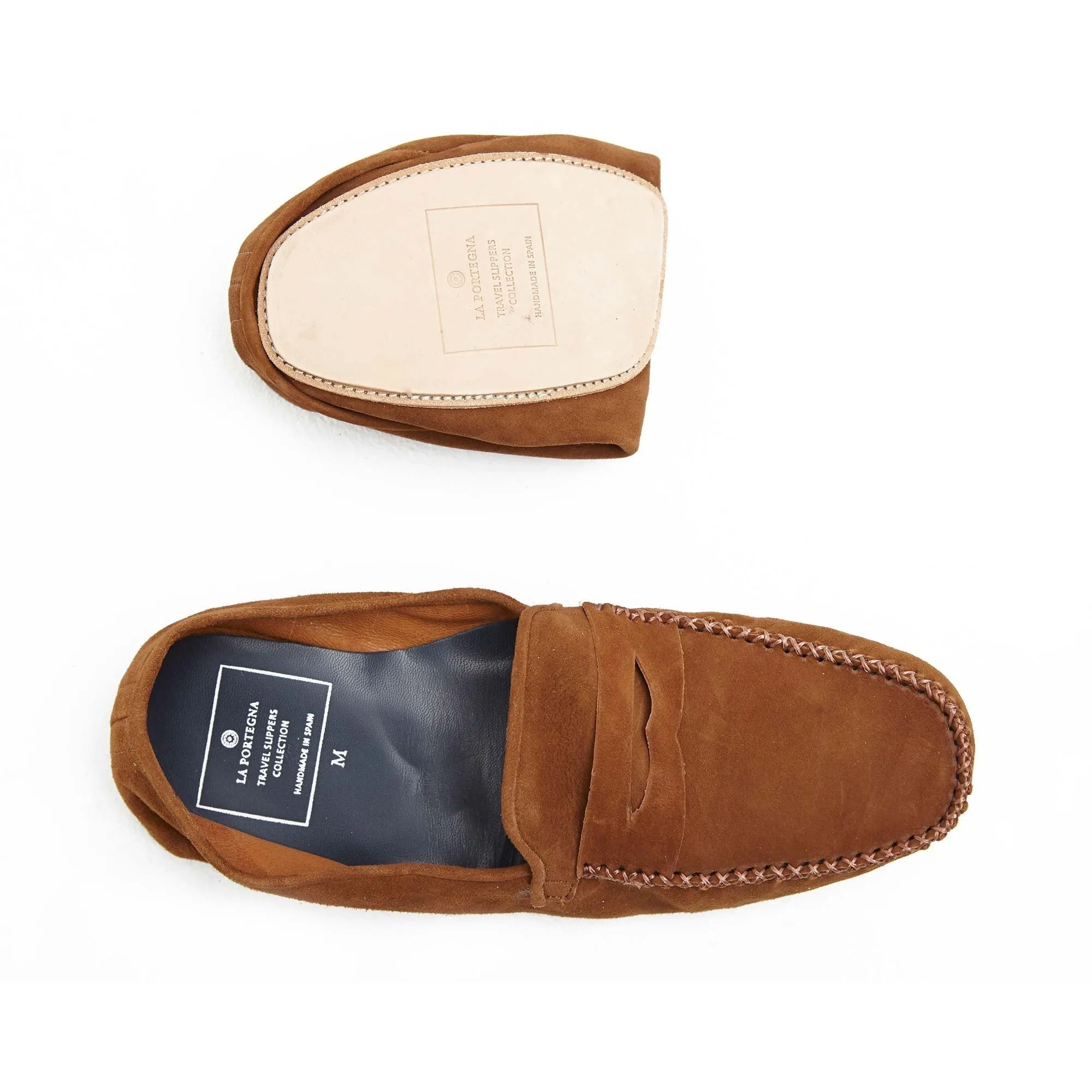 La Portegna Rodrigo Ante Brown Tan Slipper