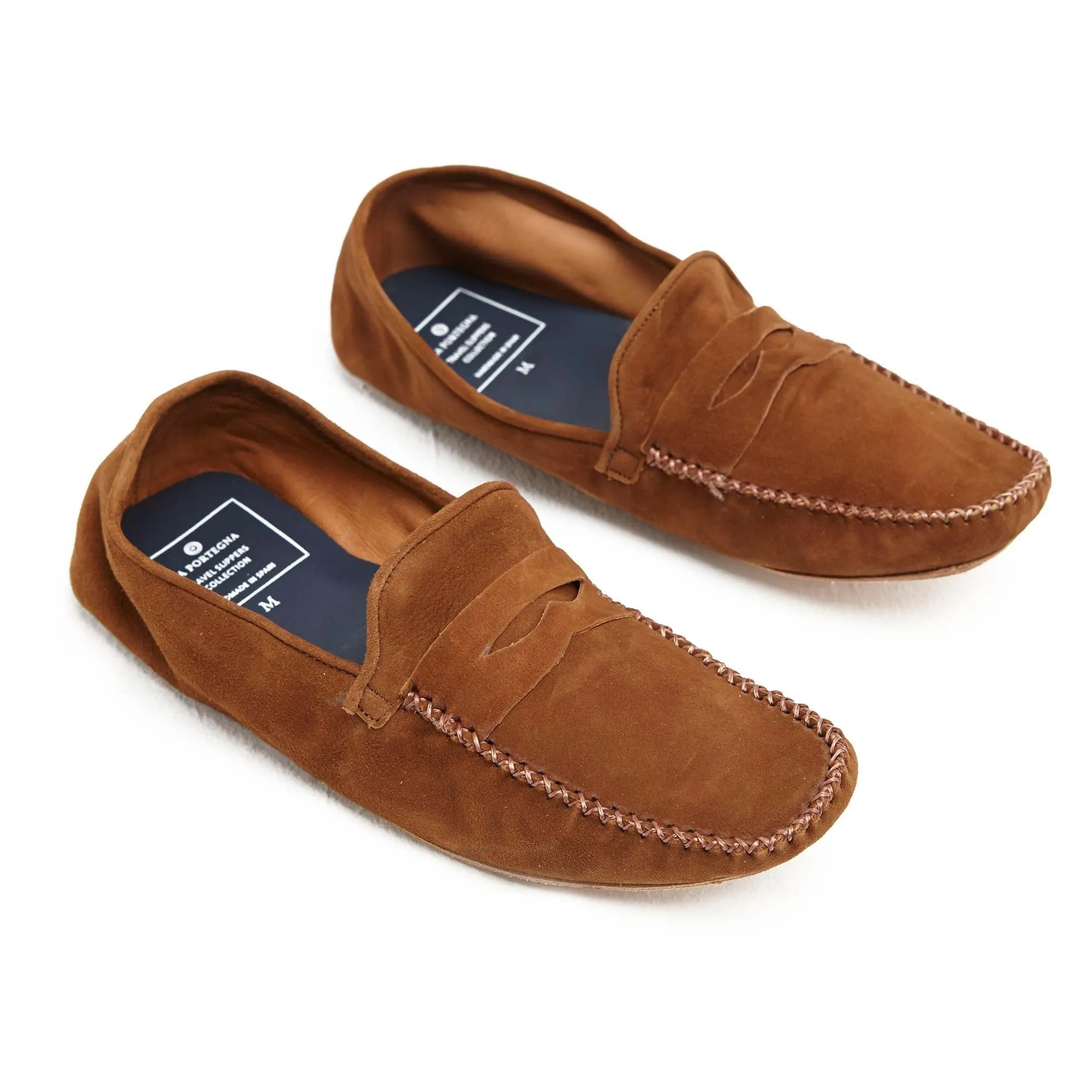 La Portegna Rodrigo Ante Brown Tan Slipper