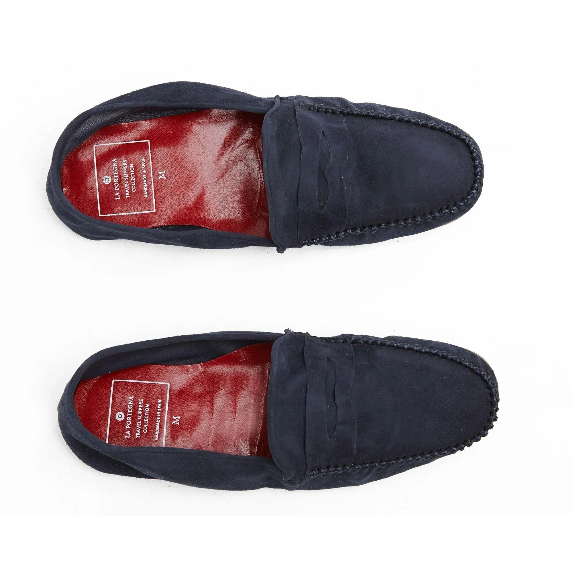 La Portegna Rodrigo Blue Suede Slipper