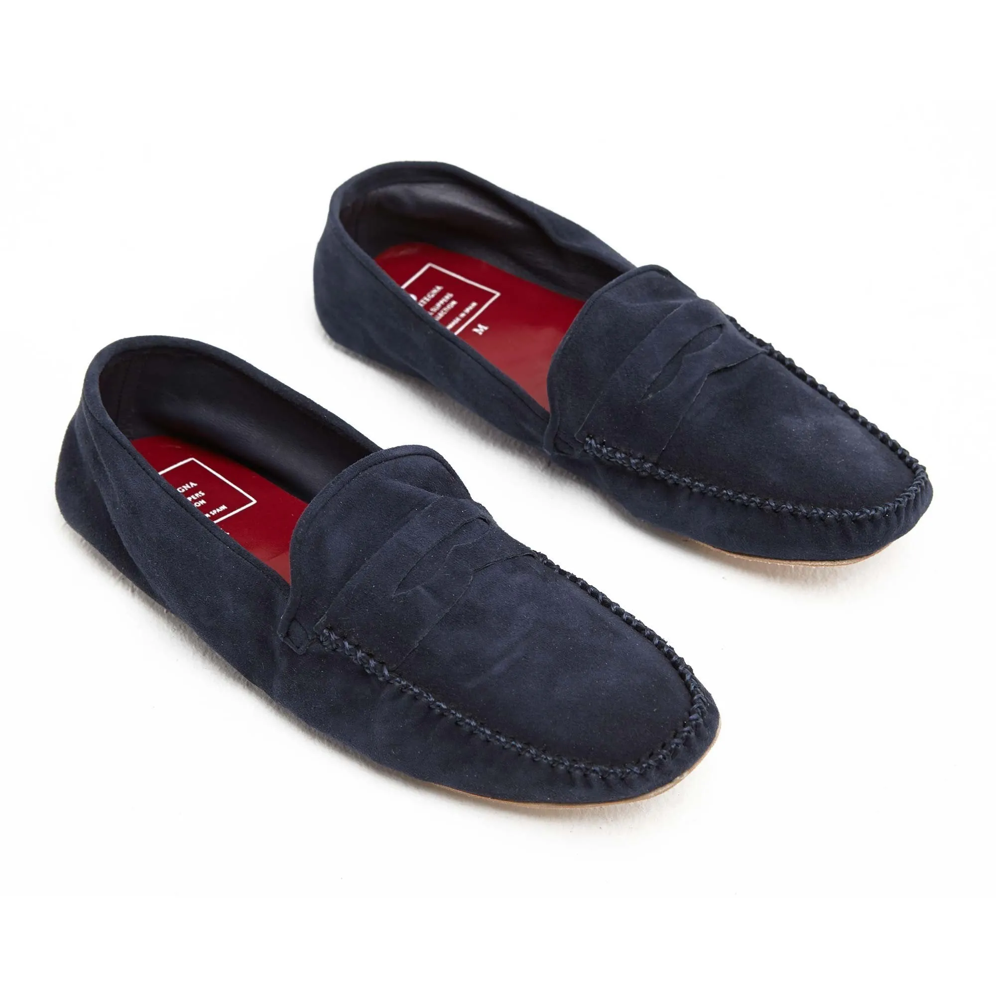 La Portegna Rodrigo Blue Suede Slipper