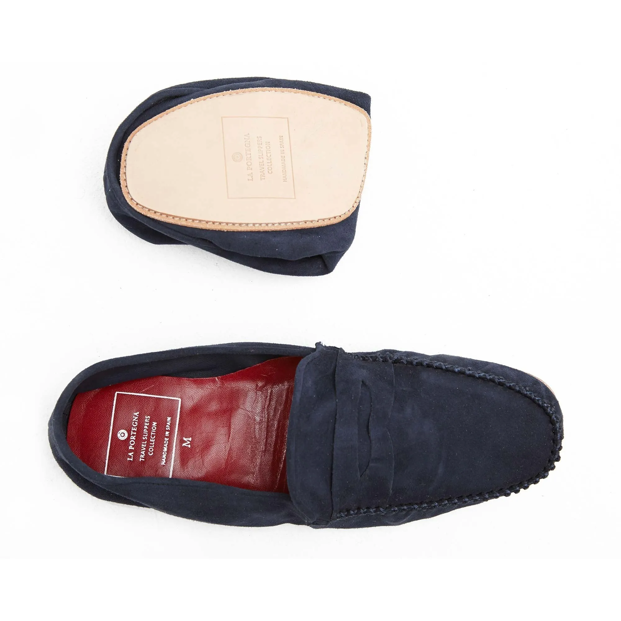 La Portegna Rodrigo Blue Suede Slipper