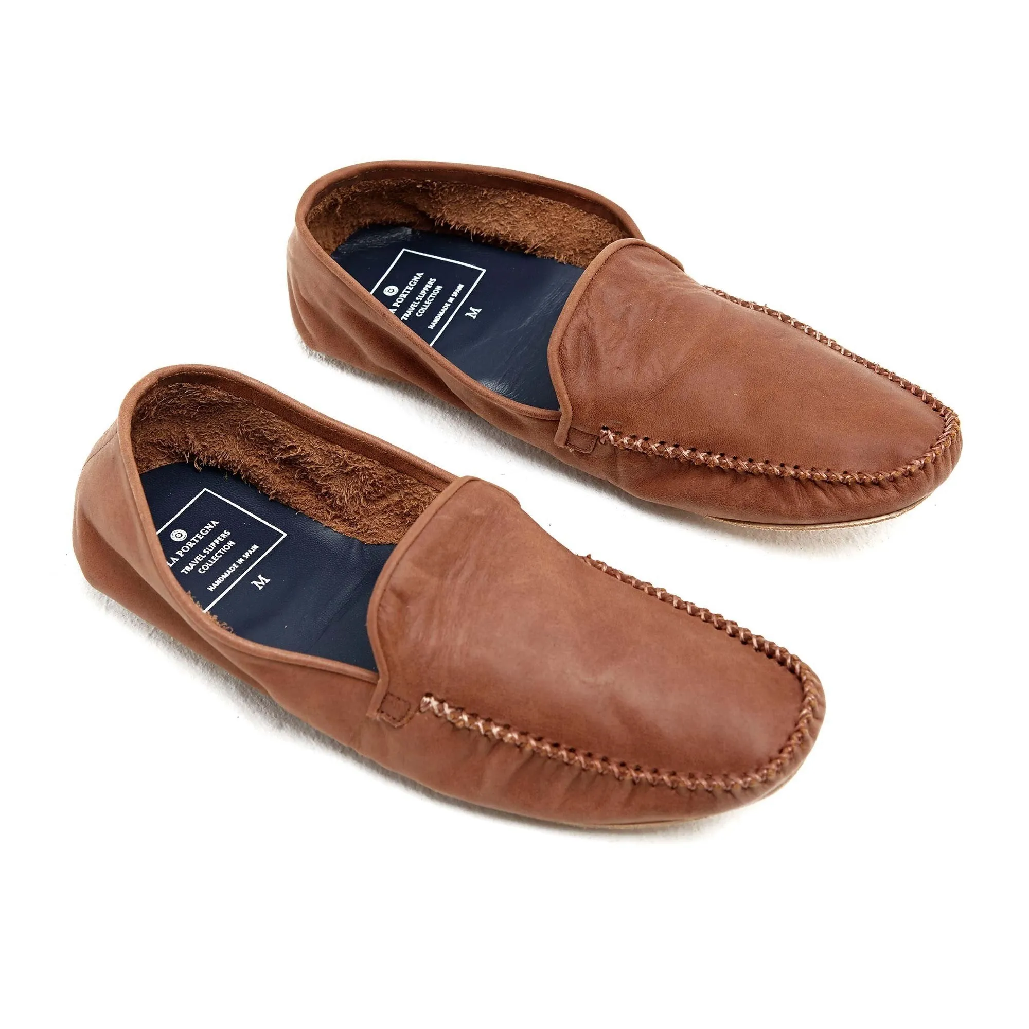 La Portegna Rodrigo Brown Skin Slipper