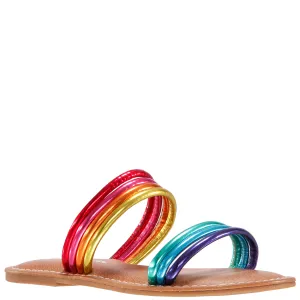 LILLIE-MULTI RAINBOW VEGAN LEATHER