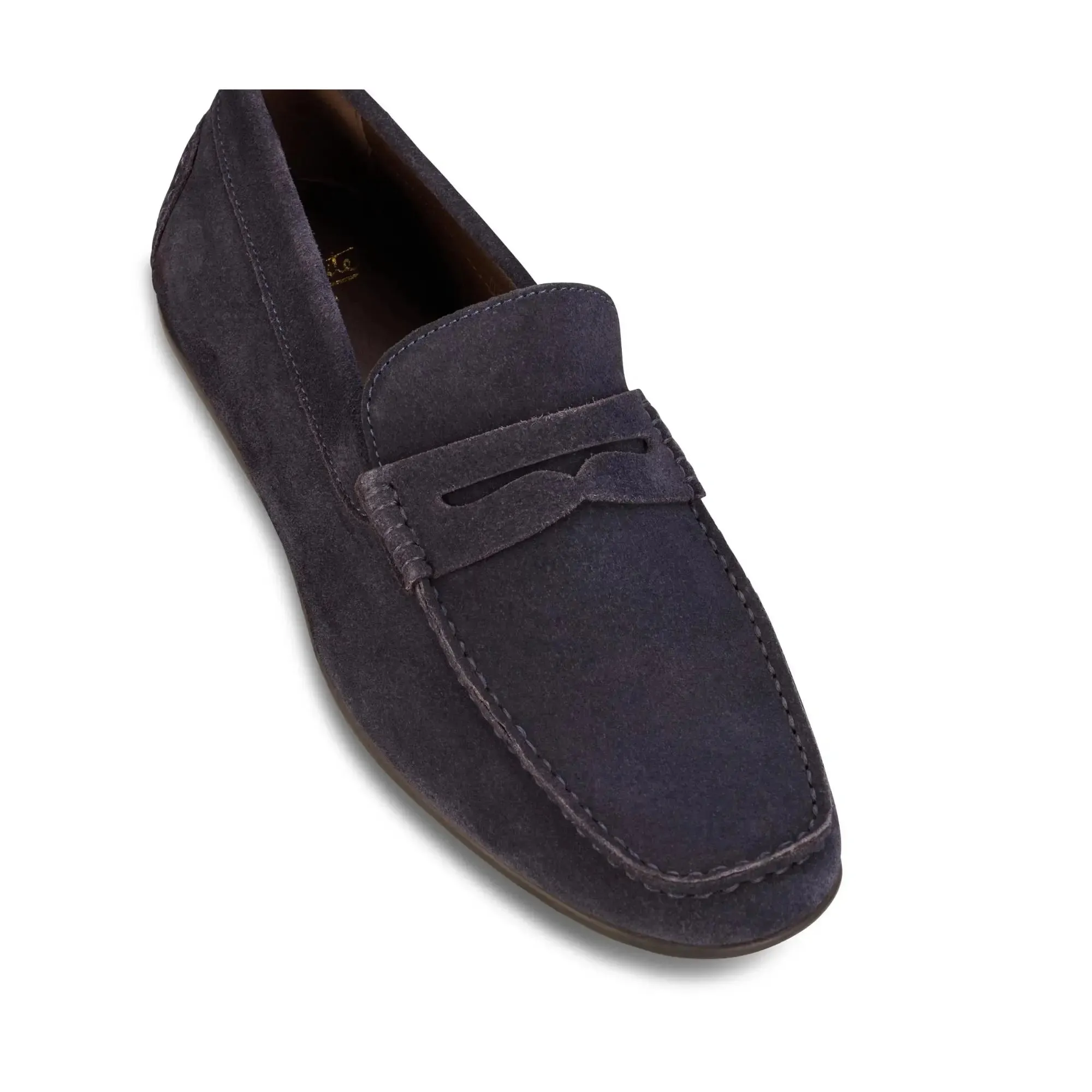 McQueen Navy Suede Driving Moccasins