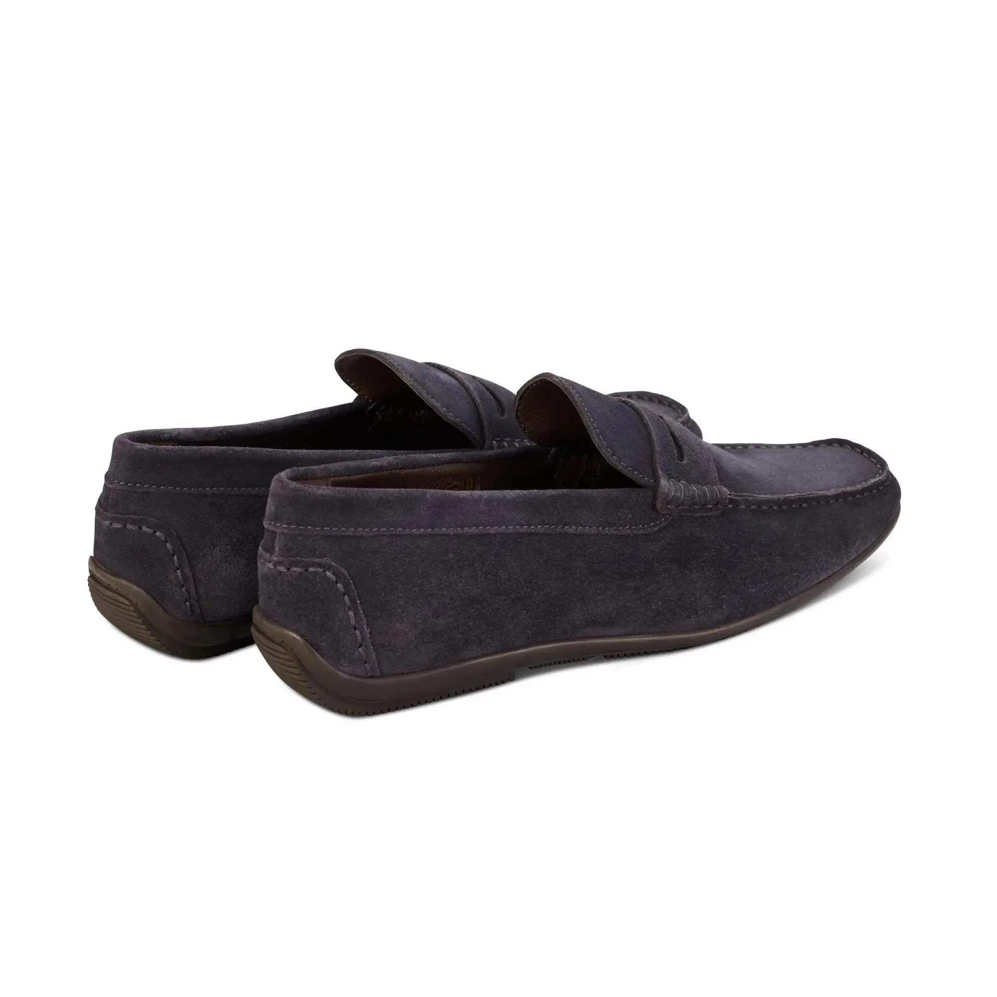 McQueen Navy Suede Driving Moccasins