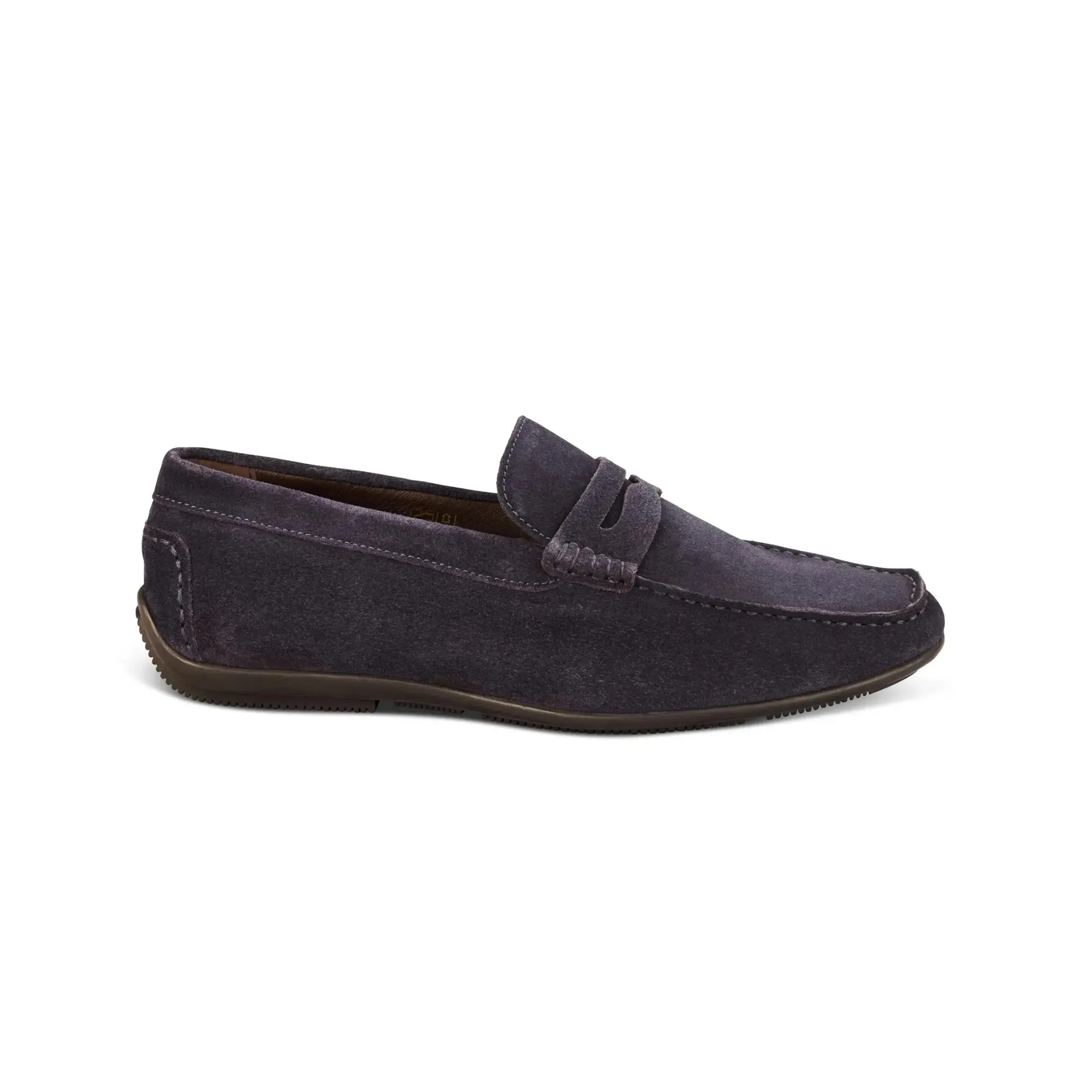 McQueen Navy Suede Driving Moccasins