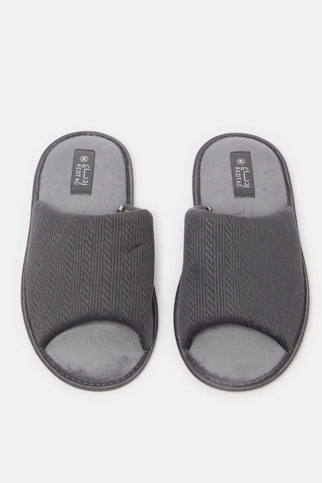 Men Grey Embellished Slippers