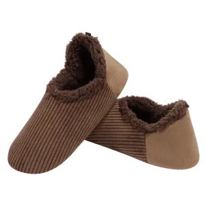 Mens Chocolate CB Corduroy Slippers