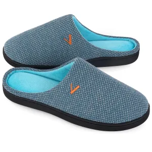 Men'S Cozy Slippers Two-Tone Indoor Outdoor House Shoes