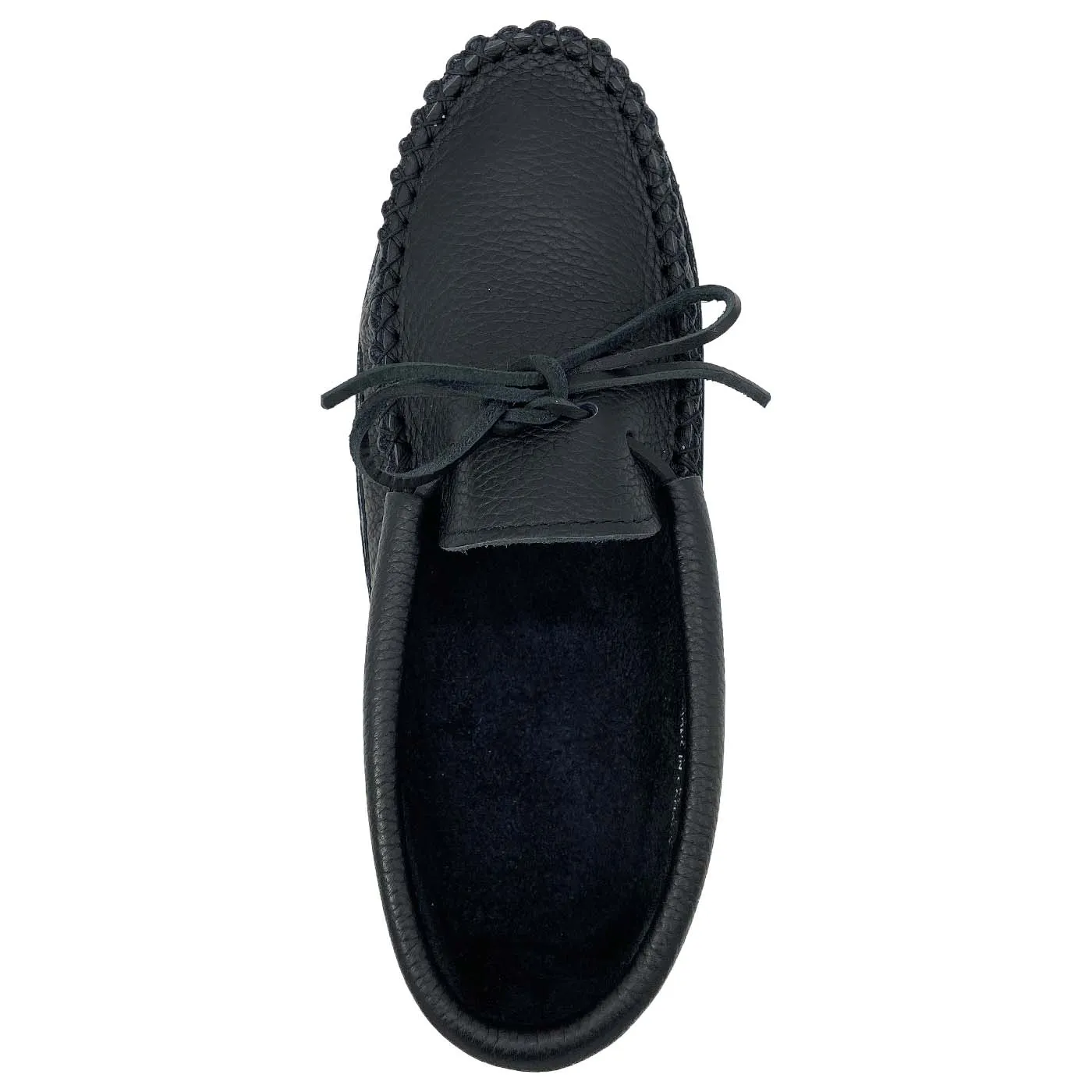 Men's Soft Sole Black Leather Moccasins