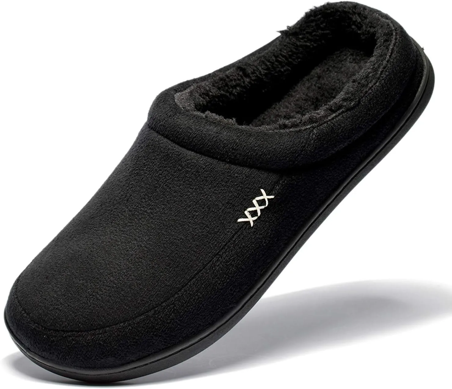 Men'S Warm Foam Suede Plush Lined Slip on Slippers