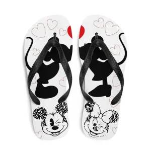 Mickey White Red Black Minnie Flip-Flops