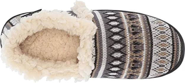 Minnentonka Women's Faux Fur Dina Bootie Slippers for Women - Furry Winter Slip-on Shoes for Women, Tan, Small