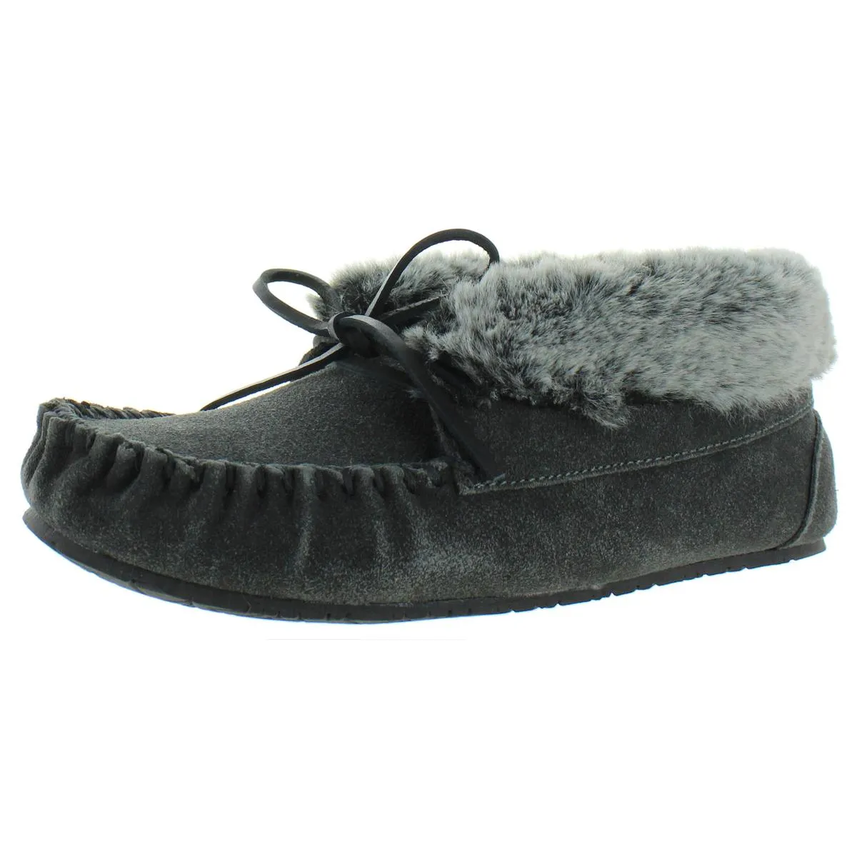 Minnetonka Womens Cabin Suede Ankle Moccasin Slippers