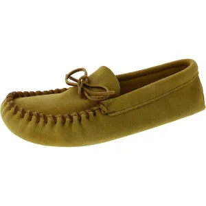 Minnetonka Womens Faux Leather Slip On Moccasin Slippers