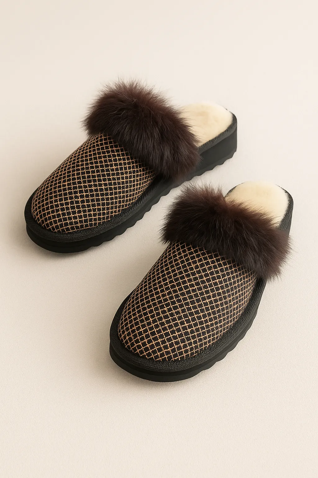 Mocha Marble Slippers