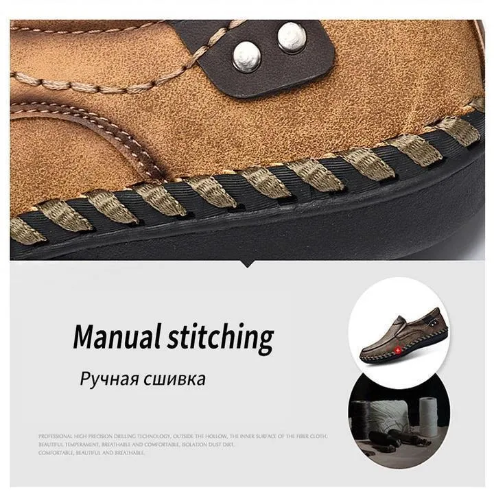 Mostelo™—Men Leather Breathable Moccasins Loafers