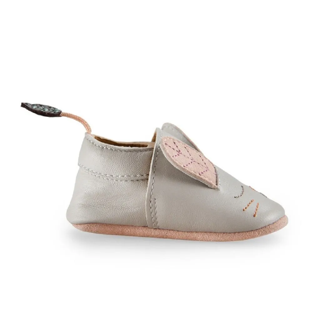 Moulin Roty Rabbit Leather Slippers