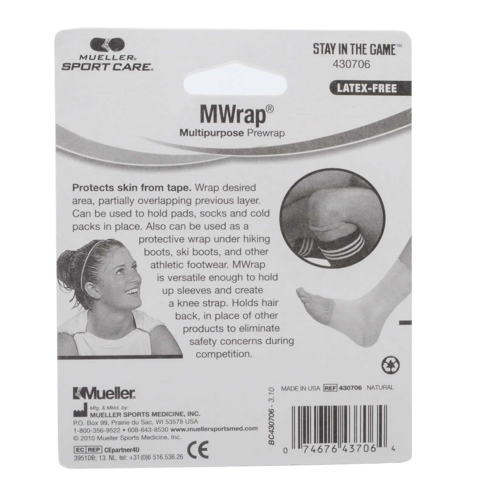 Mueller M Wrap Foam Pre-wrap Athletic Tape 2 3/4'' Roll