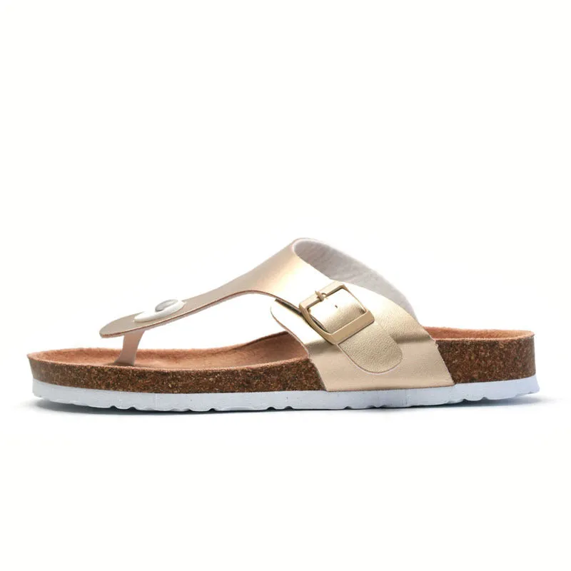 Multicolor Beach Student Casual Shoes Cork Women Slippers