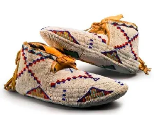 Native American Style Handmade Beaded Powwow Dance Moccasin PMC658