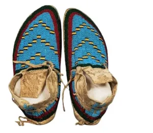 Native American Style Handmade Beaded Powwow Dance Moccasin PMC687
