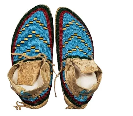 Native American Style Handmade Beaded Powwow Dance Moccasin PMC687