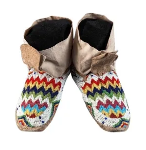 Native American Style Handmade Beaded Powwow Dance Moccasin PMC750
