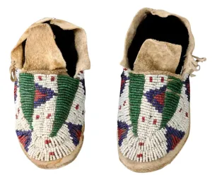 Native American Style Handmade Beaded Powwow Dance Moccasin PMC826
