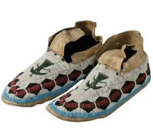 Native American Style Handmade Beaded Powwow Dance Moccasin PMC835