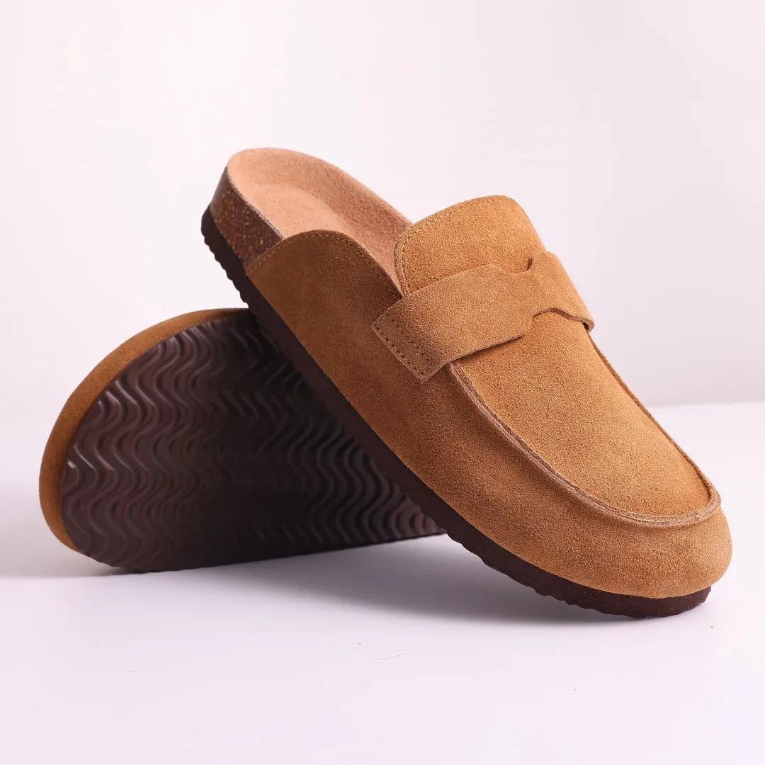 New 2024 Women Clogs For Women Fashion Cork Suede Mules Slipper Classic Cork Antislip For Outdoor Slippers With Arch Support
