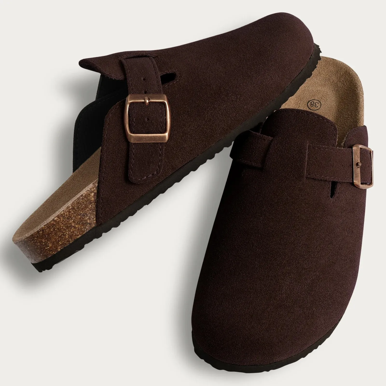 New 2024 Women Clogs For Women Fashion Cork Suede Mules Slipper Classic Cork Antislip For Outdoor Slippers With Arch Support